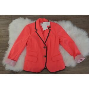 NEW Gap Academy Blazer Size 2 Neon Coral Lined Womens Jacket NWT